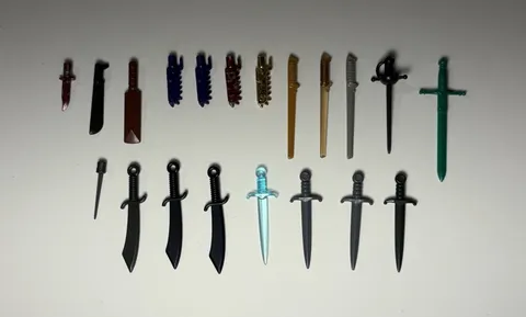 LEGO Brickarms Melee Weapons Swords Knives Saws