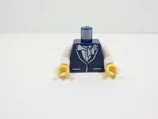 LEGO Dark Blue w/ White Printed Torso Minifig I12