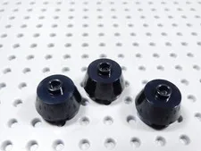 LEGO Lot of 3 Black Round 2x2 Dome Bricks w/ Stud on Top BH