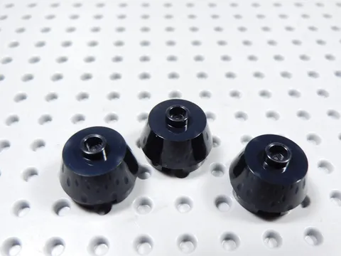 LEGO Lot of 3 Black Round 2x2 Dome Bricks w/ Stud on Top BH