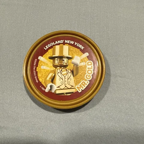 2026 Rare Mr Gold Pop Badge Lego Land New York New