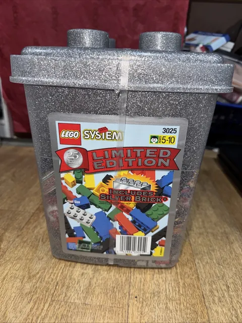 VTG LEGO System Freestyle: Limited Edition Silver Bucket 3025 Bucket 1998