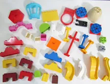 LEGO Duplo Brick Blocks Lot of Assorted Special Pieces Slides Turntable Poles