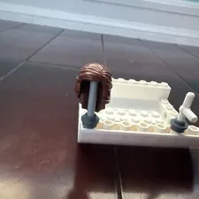 LEGO Minidoll Hair Red Brown Braided Girl Mid Long Pulled Back Side Friends