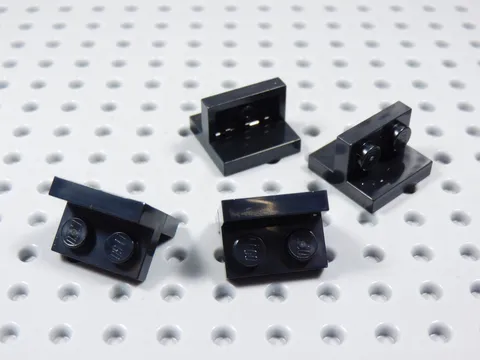 LEGO Lot of 4 Black 2x2-1x2 Center Brackets BR