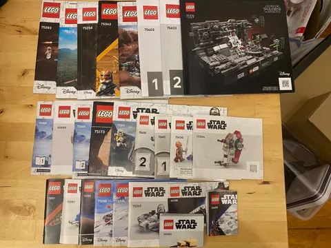 LEGO Star Wars Instruction Manuals Booklets Lot of 20