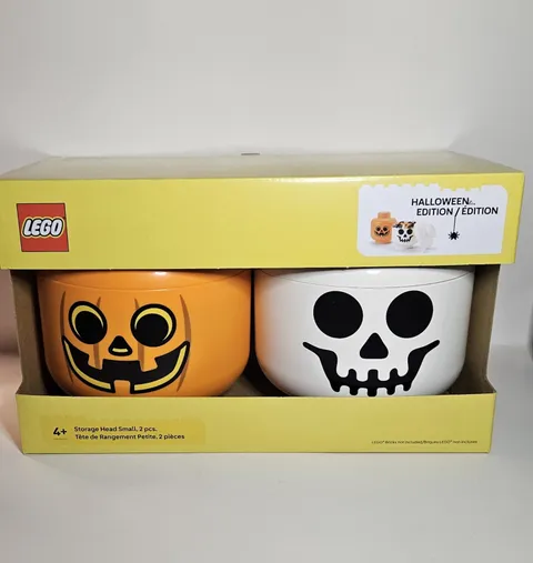 Lego Halloween Special Edition Storage Head New 2 Piece Set 
