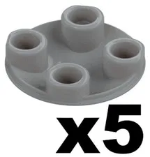 Lego 5 New ROUND PLATES Light Bluish Gray 2x2 Rounded Bottom Boat Part 2654 LG2