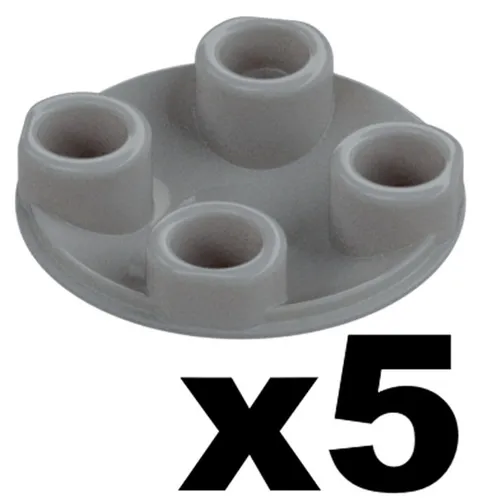 Lego 5 New ROUND PLATES Light Bluish Gray 2x2 Rounded Bottom Boat Part 2654 LG2
