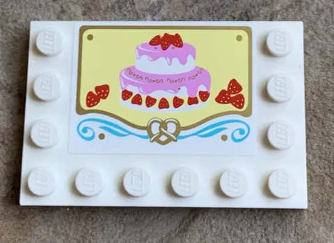 Lego Friends 41006 Downtown Bakery Sticker Plate Replacement Part