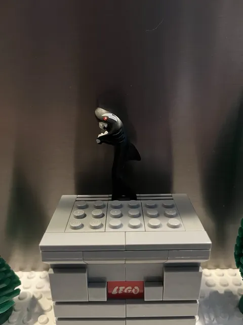 Lego 24076pb02 Minifigure Headgear Head Cover Costume Shark Head from coltlbm14