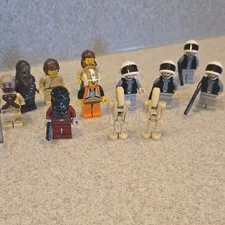 LEGO Star Wars Minifigure Lot w/ Boba Fett, Chewbacca, Battle Droids & Troopers