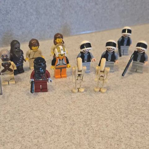 LEGO Star Wars Minifigure Lot w/ Boba Fett, Chewbacca, Battle Droids & Troopers