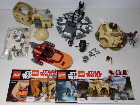 LEGO Star Wars Sets LOT - 75173, 75183, 75205, 75208 - BUILDS ONLY!   + BONUS!