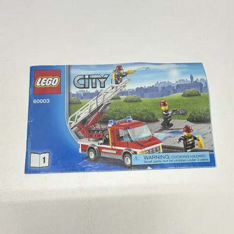 lego city instruction manual 60003 book one only