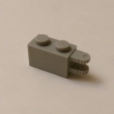 Lego x1 Light Bluish Gray x2 Brick 2 Horizontal Locking Fingers, 30540 (028-186)