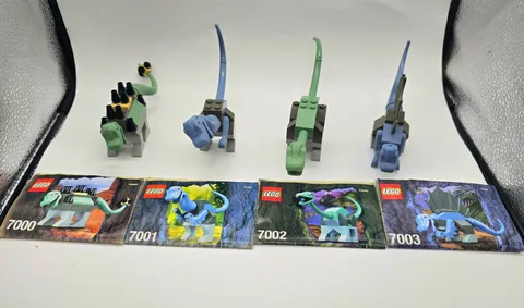 LEGO Dinosaurs 7000-7003 Complete Promotional Set w/ Instructions! 