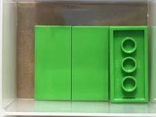 LEGO Parts - Bright Green Tile 2 x 4 - No 87079 - QTY 5