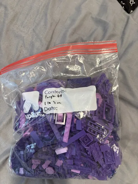 LEGO Purple Plastic Bricks & Pieces Bulk Lot Parts 1 lb
