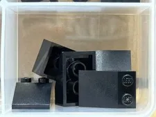 LEGO Parts - Black Slope 33 3 x 2 - No 3298 - QTY 5