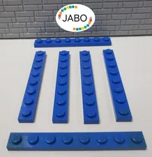 (J8/5/7) LEGO 6x3460 Plate Flat 1x8 Blue