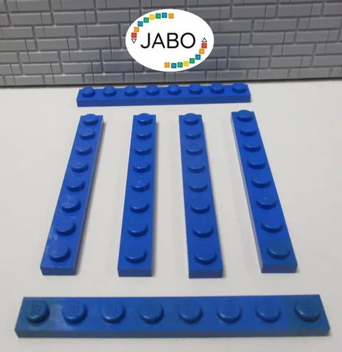 (J8/5/7) LEGO 6x3460 Plate Flat 1x8 Blue