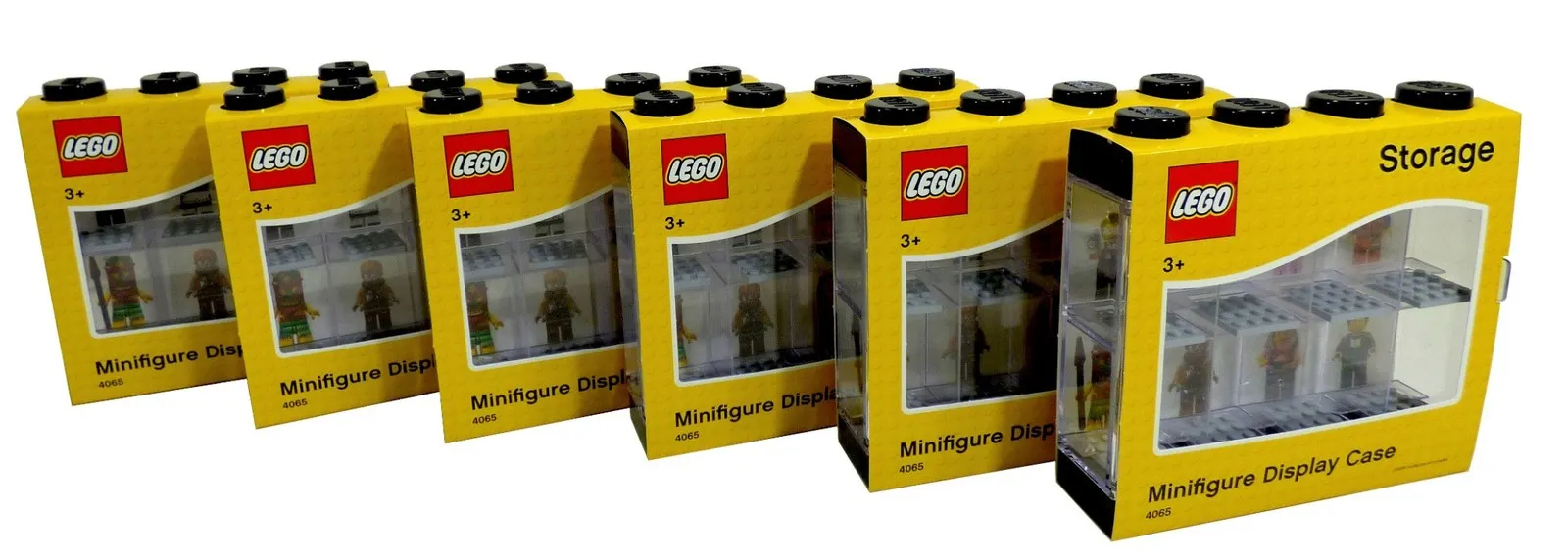 LEGO Storage Product: 40650603X6 Minifigure Display Case 8 (Pack of 6) Black NEW