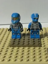 Lot 2 LEGO Alien Defense Unit Soldier minifigures ADU Alien Conquest 7066 BT56