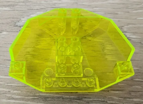 Lego 6085 Translucent Trans Neon Green Cockpit 5 x 8 x 3 Windscreen Bottom Piece