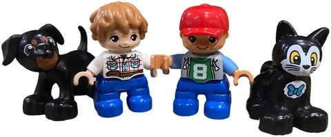 Lego Duplo - Lot Of 4 Jurassic World Boy Puppy Dog Kitten Cat Figures