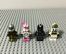 A lot of four custom clones pad printed onto real Lego figure