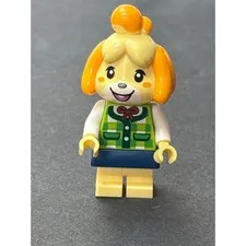 LEGO Animal Crossing Isabelle Minifigure Green Checkered Vest 77049 77041