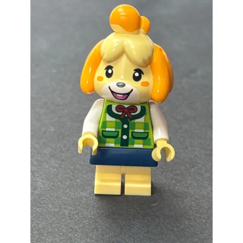 LEGO Animal Crossing Isabelle Minifigure Green Checkered Vest 77049 77041