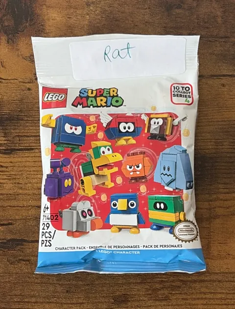 Lego Super Mario Scaredy Rat 71402 Series 4 -Opened to Verify (USA -Tariff FREE)