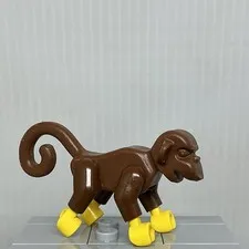 LEGO Animal 2550c01 Reddish Brown Monkey Yellow Hands & Feet Minifigure