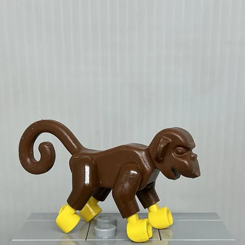 LEGO Animal 2550c01 Reddish Brown Monkey Yellow Hands & Feet Minifigure