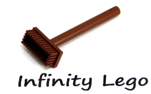 6 LEGO Reddish Brown Broom Minifig Tool Push broom Rescue Car (3836) - 6 Pieces