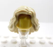 LEGO Tan Female Girl Long Wavy Hair Minifig H12