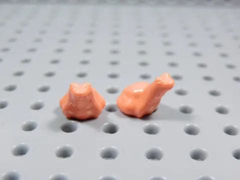 LEGO Lot of 2 Coral Pink Tree Frogs Frog Animal Minifig BT