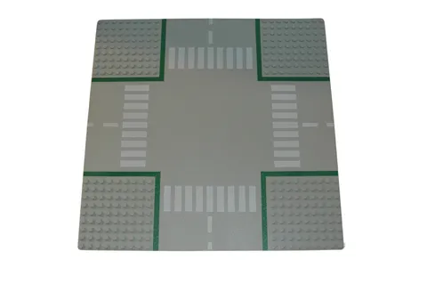 Lego® Street Base Plate Pad 32x32 X Crossing without Footway GREY