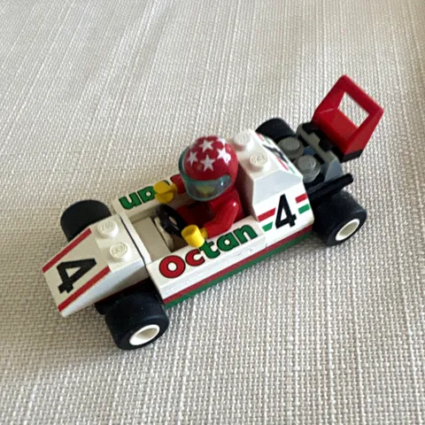 LEGO Octan Race Car #4 with Race Car Driver Minifigure & Helmet