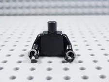LEGO Black Plain Blank Torso Minifig w/ Black Hands BL
