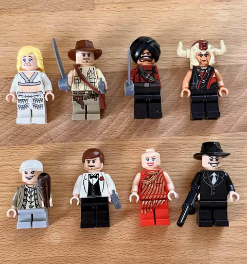 LEGO Indiana Jones: Temple of Doom Mini Figures Lot + MOLA RAM (7199 + 7682)