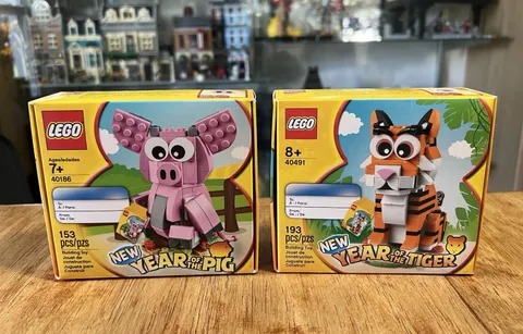 New Sealed 2019 LEGO 40186 GWP Year of the Pig 40491 Year of the Tiger Promotion