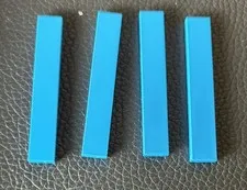 LEGO Lot of 4 Dark Azure 1x6 Smooth Finishing Flat Tiles Tile Part #6636