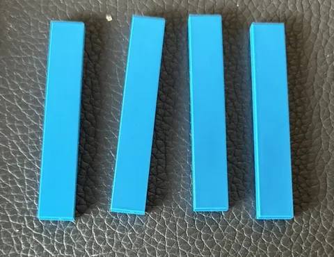 LEGO Lot of 4 Dark Azure 1x6 Smooth Finishing Flat Tiles Tile Part #6636