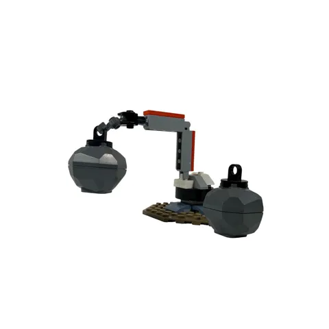 LEGO Power Miners Rock Crusher Crane Kids One Size Gray Excellent Mining Build