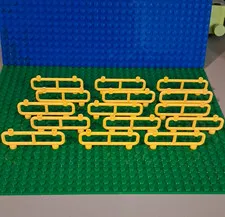 LEGO Bar 1 x 8 x 2 Fence In Yellow. Lot Of 15