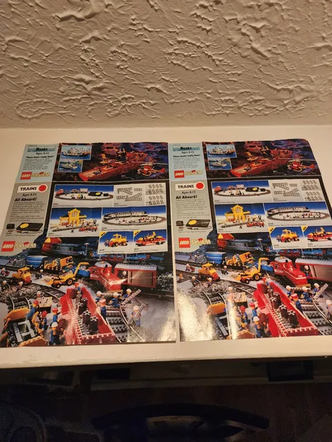 Vintage (1992) LEGO System Sets Poster - RARE SET OF 2