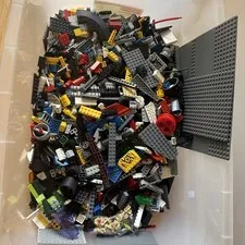 LEGO Lot 3 of 4 Bulk Bricks 20 lbs Grey Baseplates Printed Pieces Vintage Parts